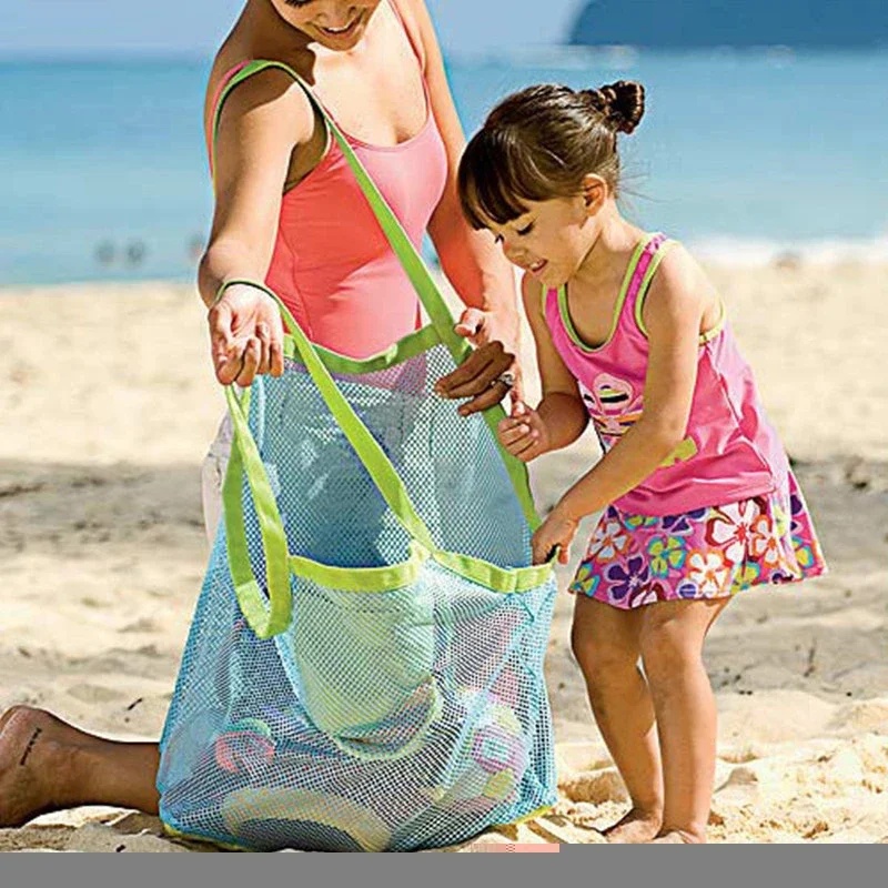 Shopper Tote Canvas - Children Sand Away Protable Mesh Bag