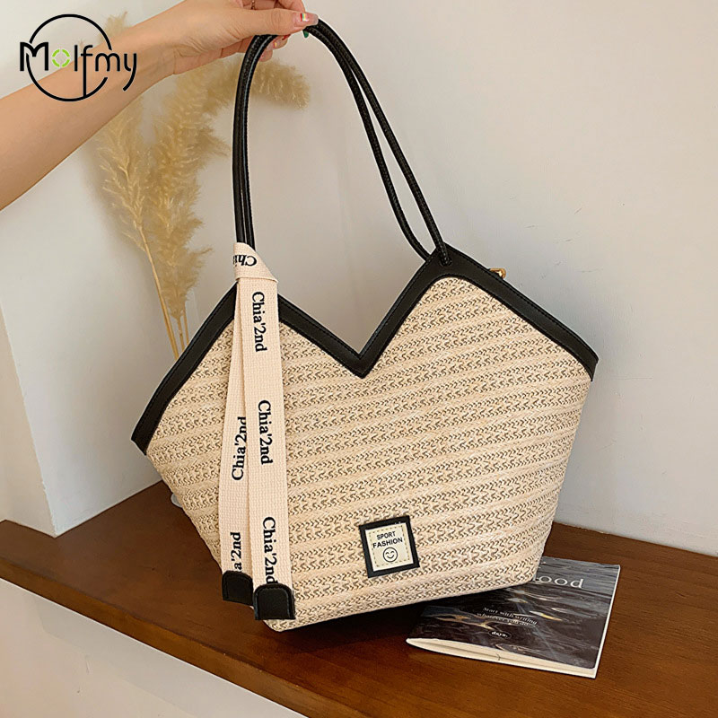 Women Bags Handmade - Ladies Beach Bag Vintage Handmade Woven