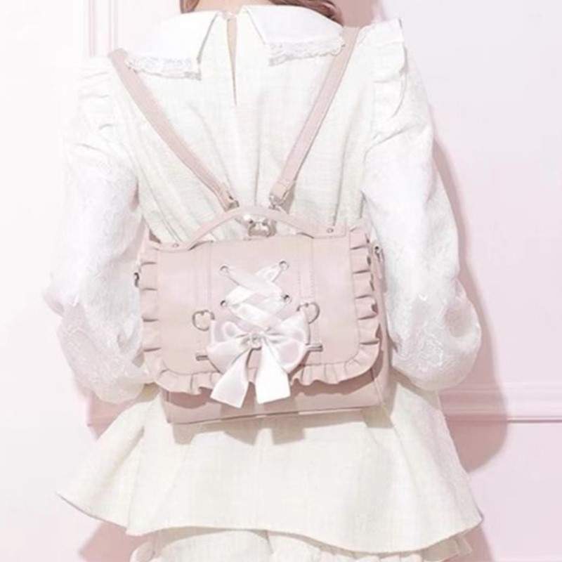 Women Bags Trend 2025 - Sweet Bow Pink Mochila Women Fairyocre