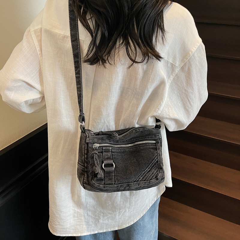 Women Bags Jeans - Women's Washed Denim Crossbody Bag, Vintage