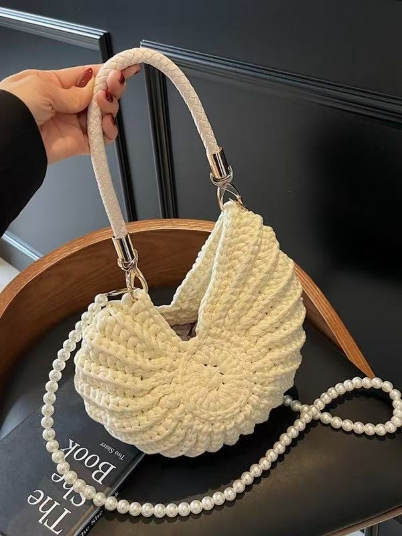 Creative Conch Shaped Crochet  - Women Bags Handmade ulasan dan harga
