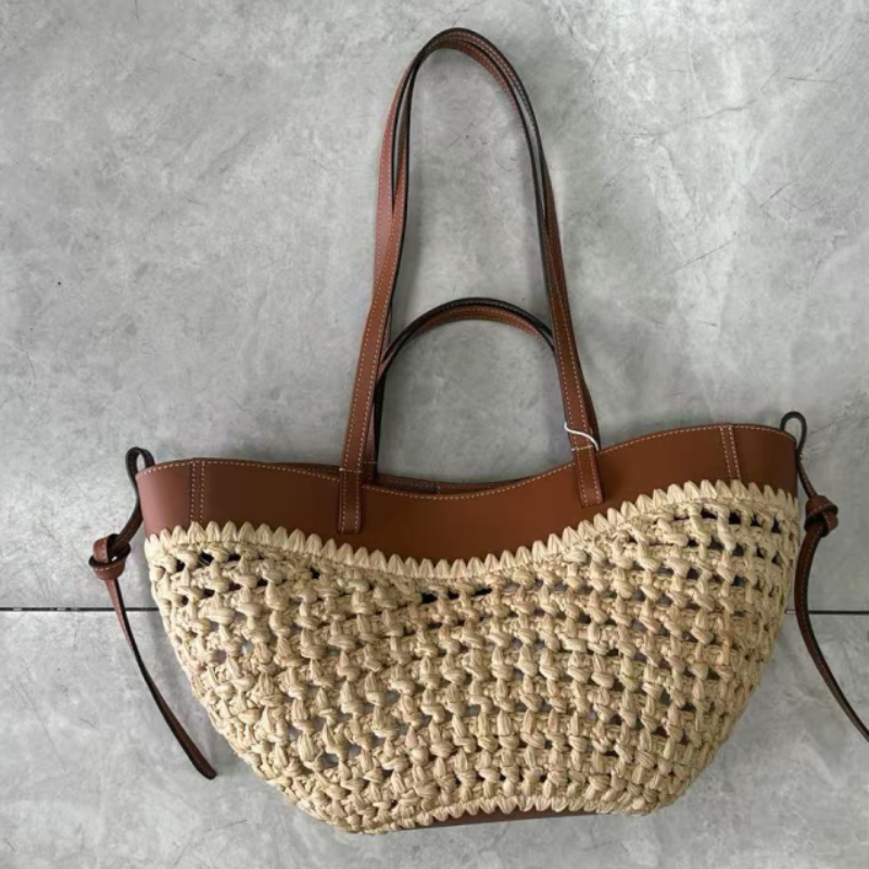Luxury Raffia Straw Tote Bag,F - Women'S Raffia Bags ulasan dan harga