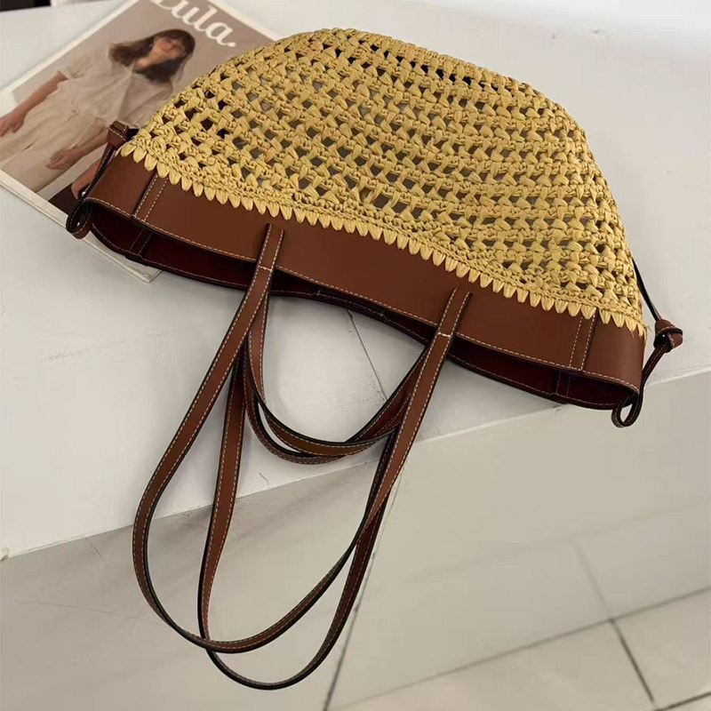 Luxury Raffia Straw Tote Bag,F - Women'S Raffia Bags ulasan dan harga
