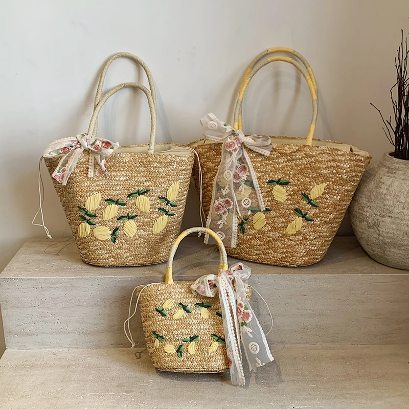 Large Capacity Beach Shoulder  - Women Bags Handmade ulasan dan harga