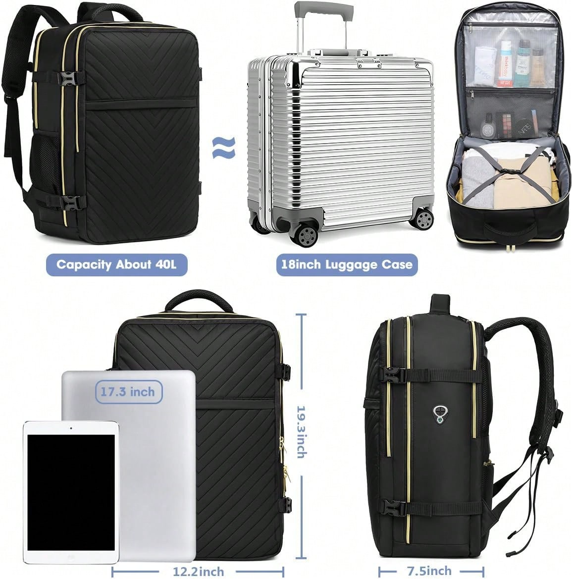 Large Carry On Travel Backpack - Women Bags Large ulasan dan harga
