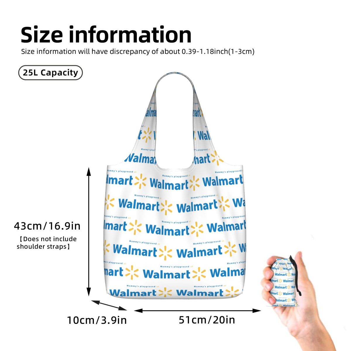 Walmart Shopping Tote Bag Canv - Women Bags Walmart ulasan dan harga