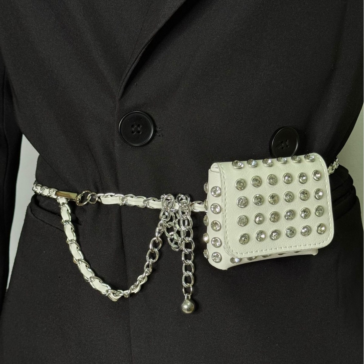 Fashion Rivet Mini Waistpack S - Women Bags Jeans ulasan dan harga