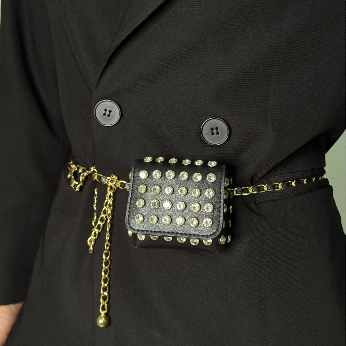 Fashion Rivet Mini Waistpack S - Women Bags Jeans ulasan dan harga