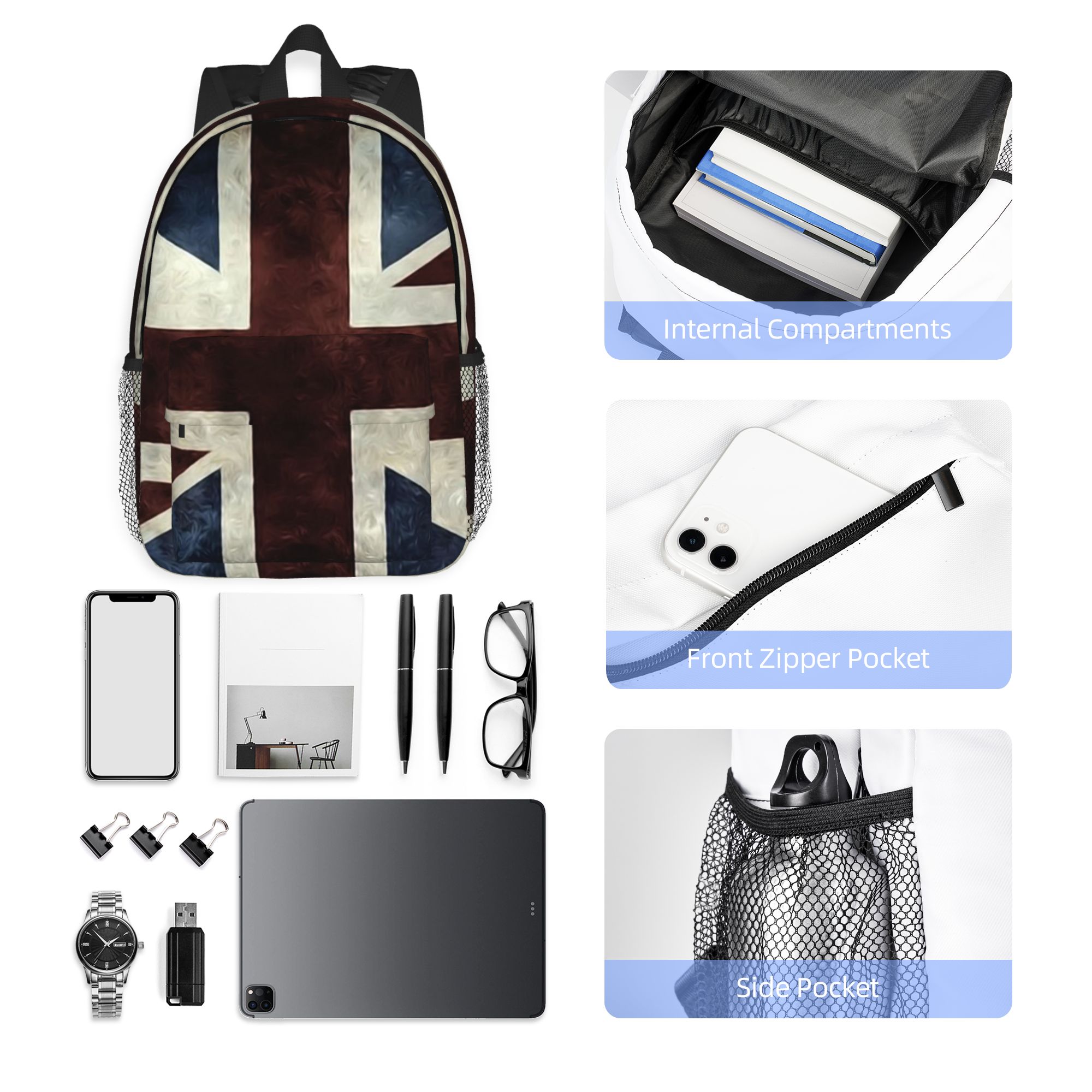 Union Jack Flag Of The UK Back - Women Bags Uk Sale ulasan dan harga