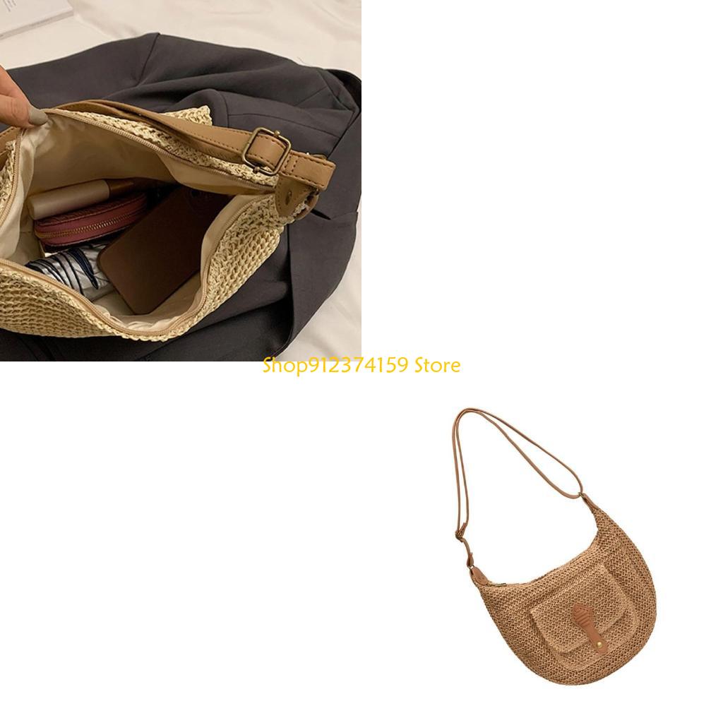G5AE Women Straw Beach Bag Sim - Women Bags Handmade ulasan dan harga