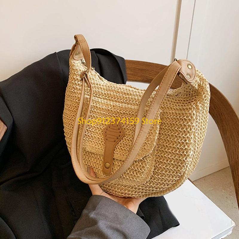 G5AE Women Straw Beach Bag Sim - Women Bags Handmade ulasan dan harga