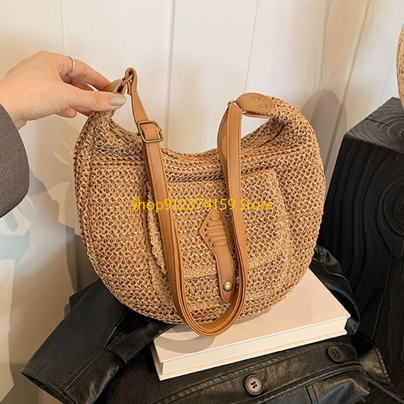 G5AE Women Straw Beach Bag Sim - Women Bags Handmade ulasan dan harga