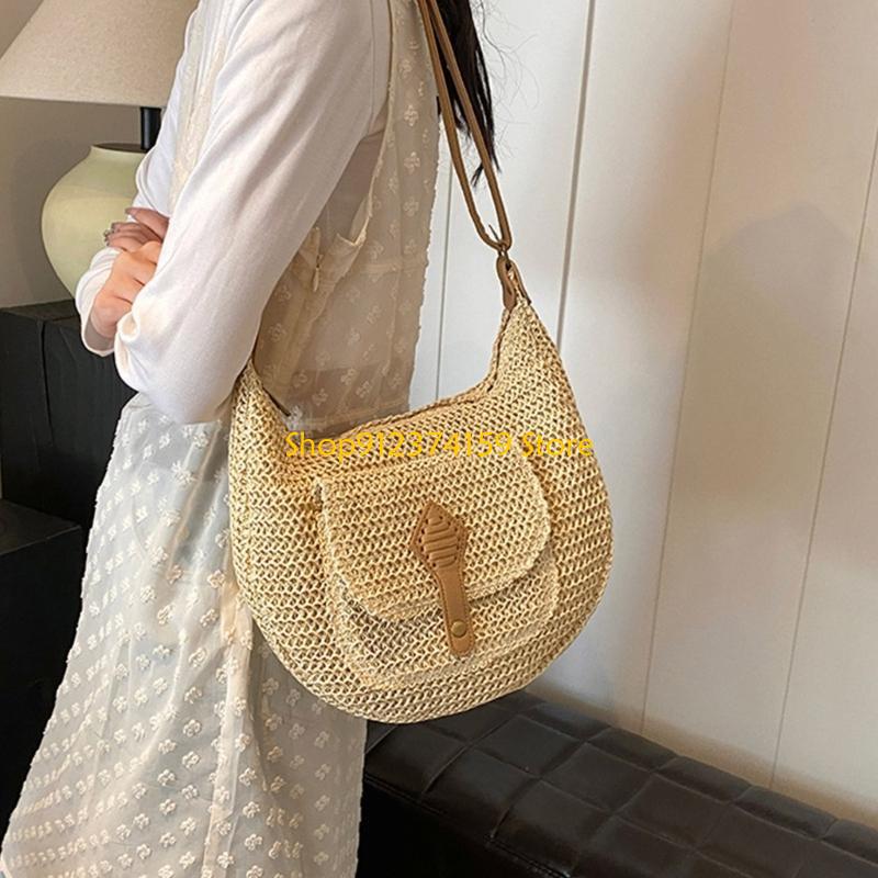 G5AE Women Straw Beach Bag Sim - Women Bags Handmade ulasan dan harga