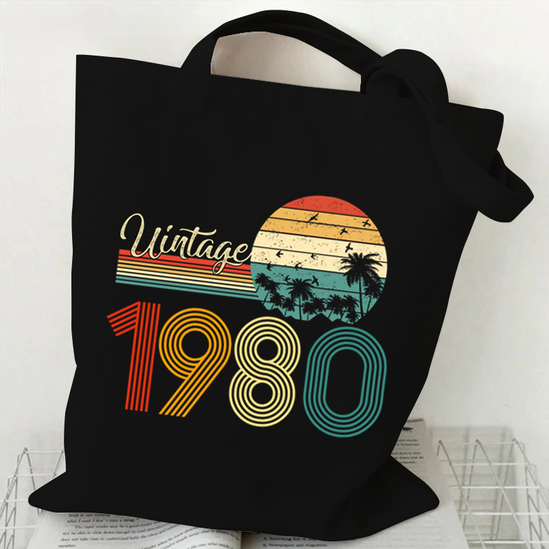 Vintage 1984 Tote Bag Vintage  - Shopper Tote Canvas ulasan dan harga