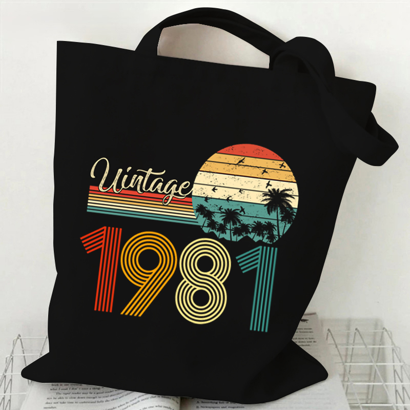 Vintage 1984 Tote Bag Vintage  - Shopper Tote Canvas ulasan dan harga