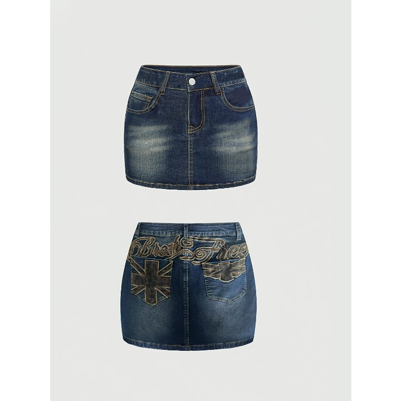 Summer Denim Retro Short Skirt - Women Bags Jeans ulasan dan harga