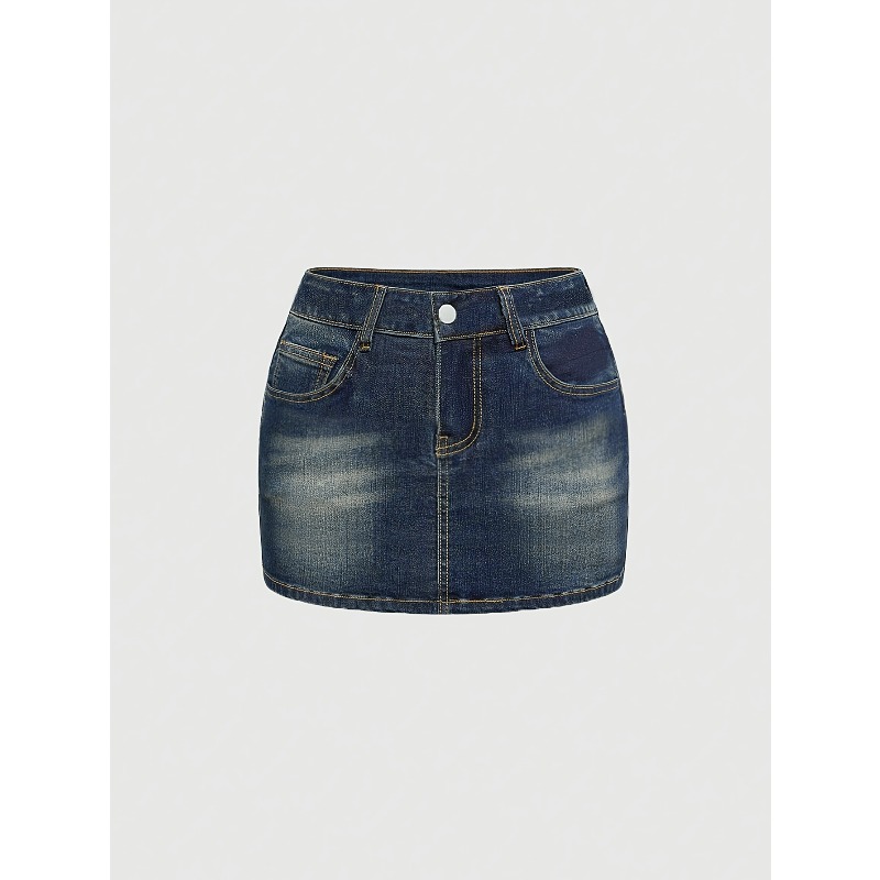 Summer Denim Retro Short Skirt - Women Bags Jeans ulasan dan harga