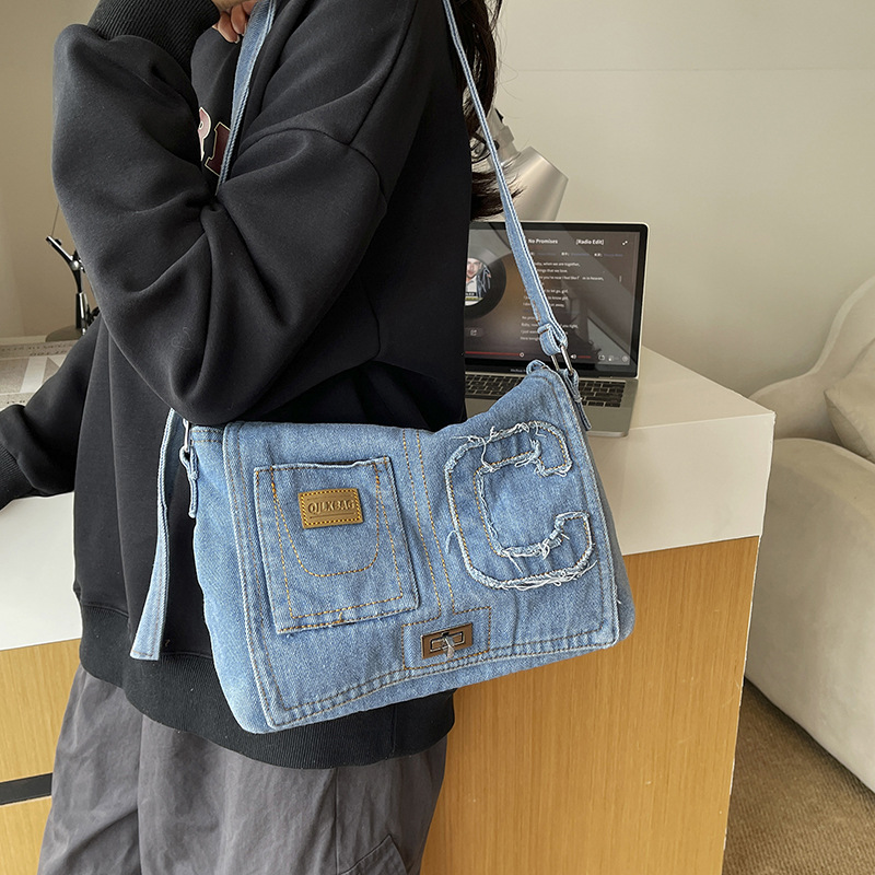 Women Denim Crossbody Bag Casu - Women Bags Jeans ulasan dan harga