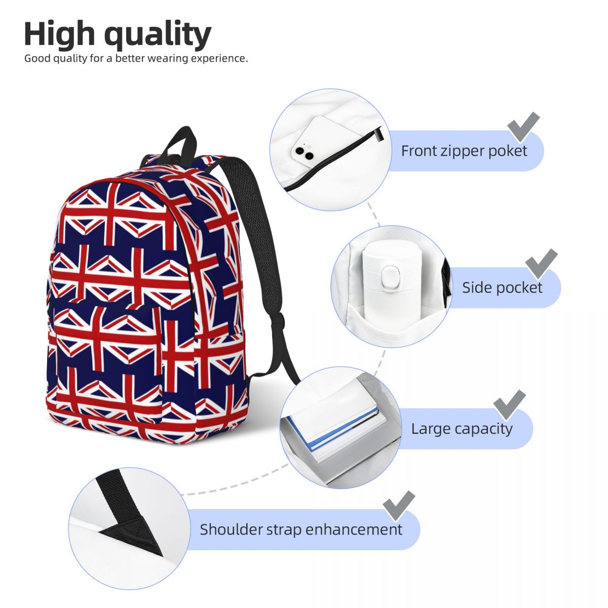 Union Jack Flag Of The UK Back - Women Bags Uk Sale ulasan dan harga