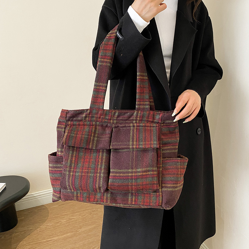 Lamb Fleece tote bags for wome - Women Handheld Bags ulasan dan harga
