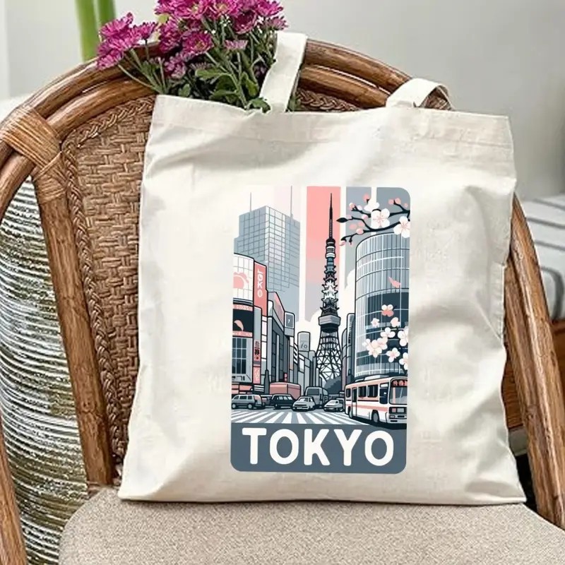 Aesthetic Tokyo Cityscape Canv - Women Bags Collection ulasan dan harga