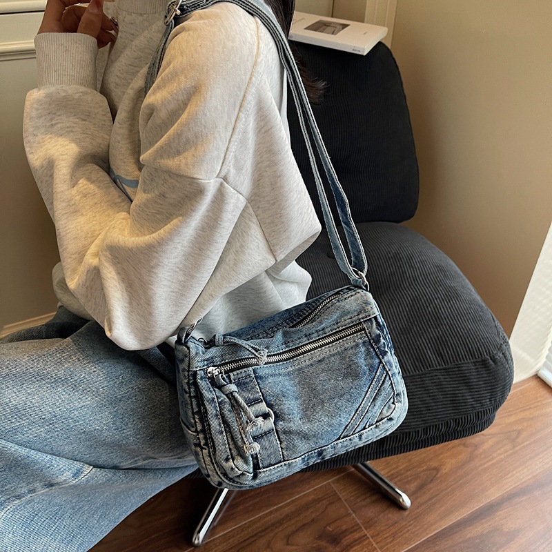 Women's Washed Denim Crossbody - Women Bags Jeans ulasan dan harga
