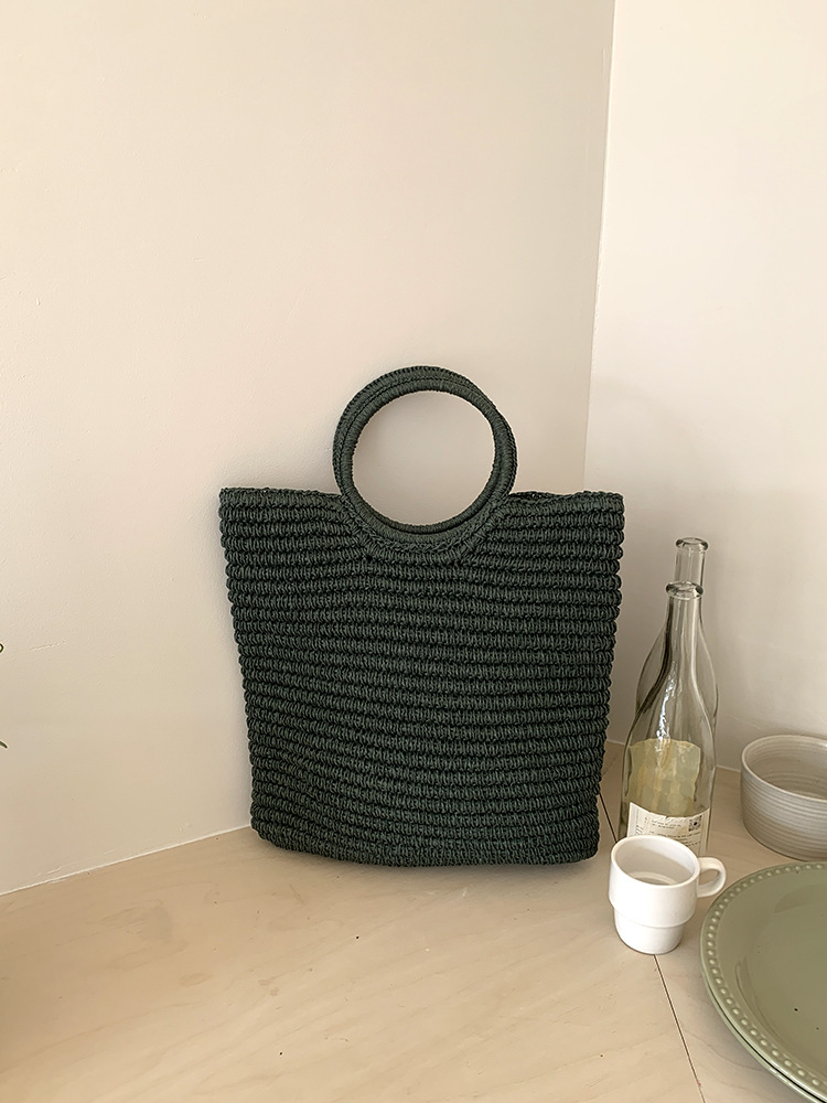 2026 New Straw Woven Hand-Held - Women Handheld Bags ulasan dan harga