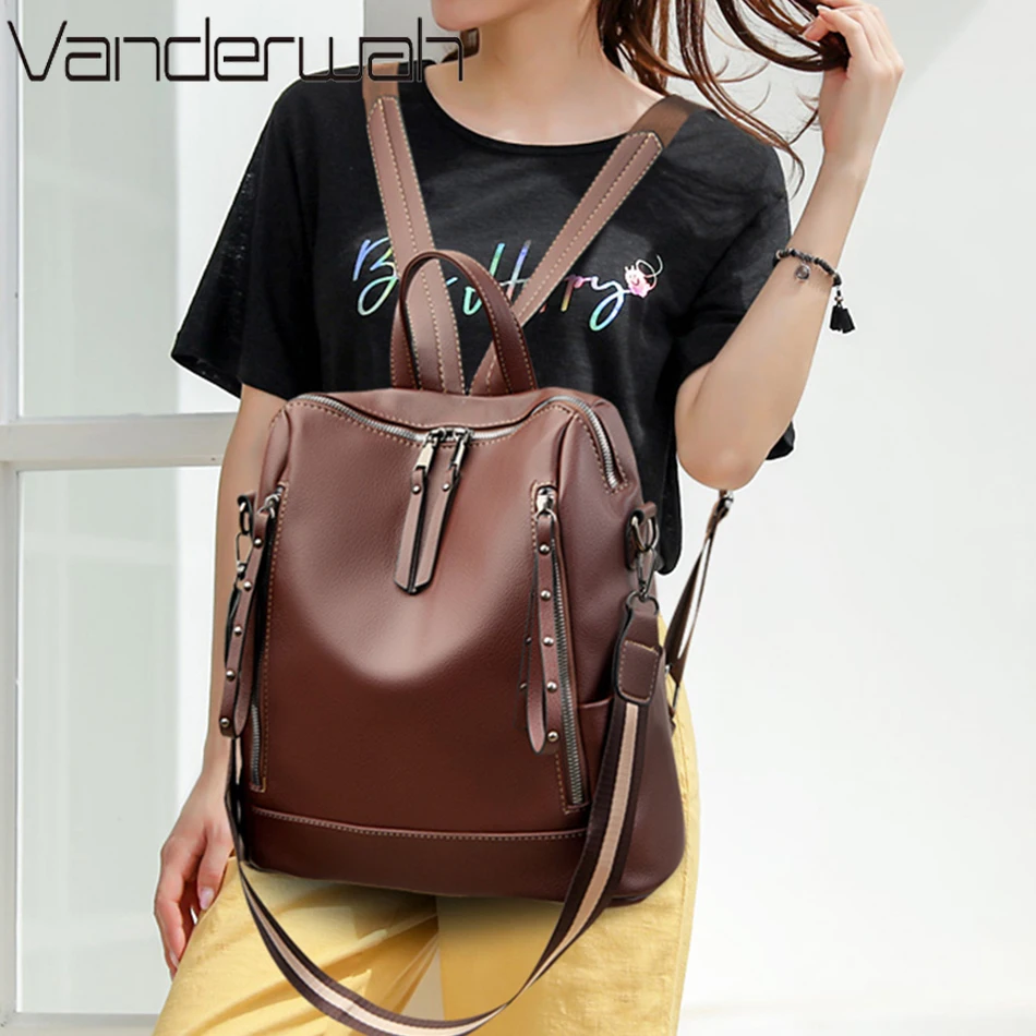 Brand Luxury Backpacks Soft Le - Women Bags H&M ulasan dan harga