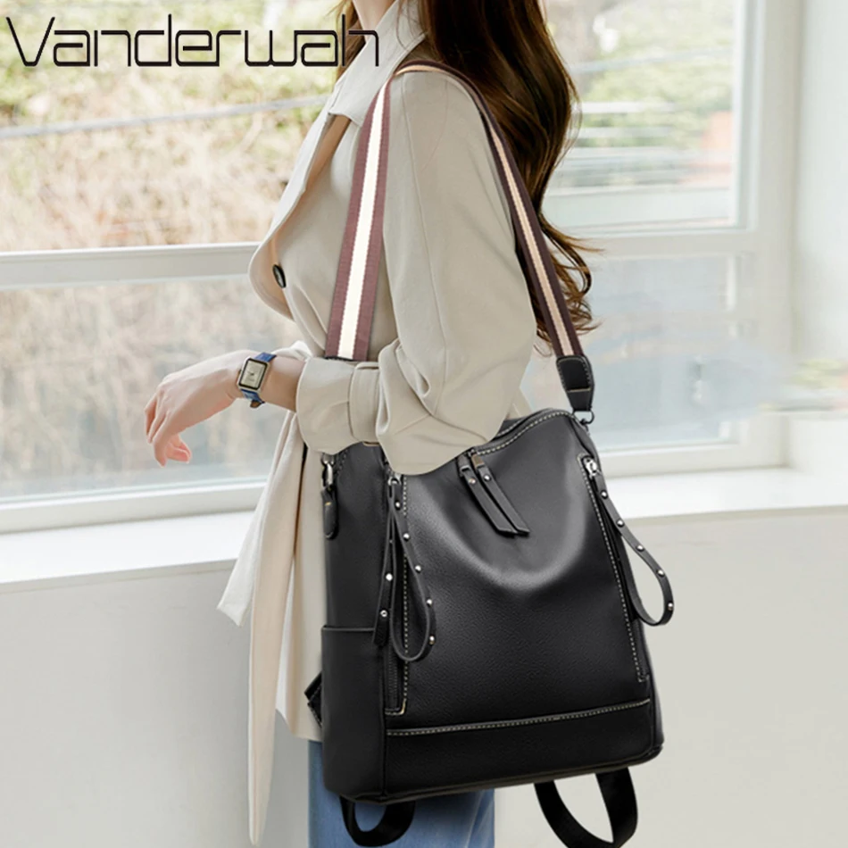Brand Luxury Backpacks Soft Le - Women Bags H&M ulasan dan harga