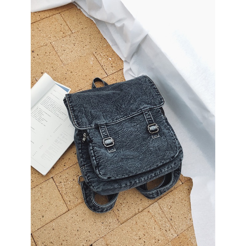 Vintage Denim Backpack For Wom - Women Bags Jeans ulasan dan harga