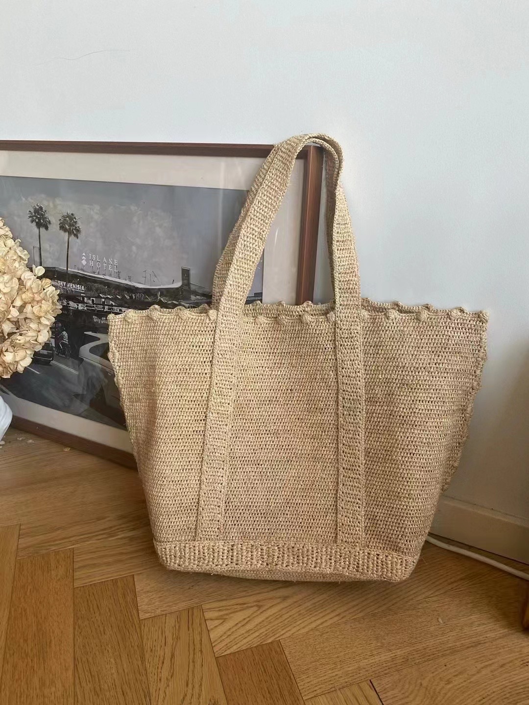 Large Capacity Raffia Grass Wo - Women'S Raffia Bags ulasan dan harga