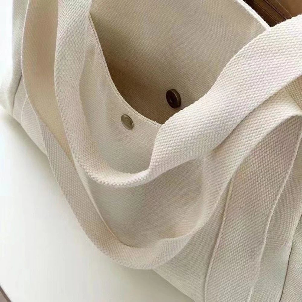 Large Capacity Canvas Tote Bag - Shopper Tote Canvas ulasan dan harga