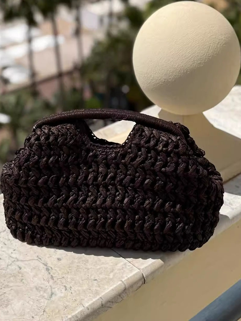 Elegant Ladies Chain Woven Han - Women'S Raffia Bags ulasan dan harga