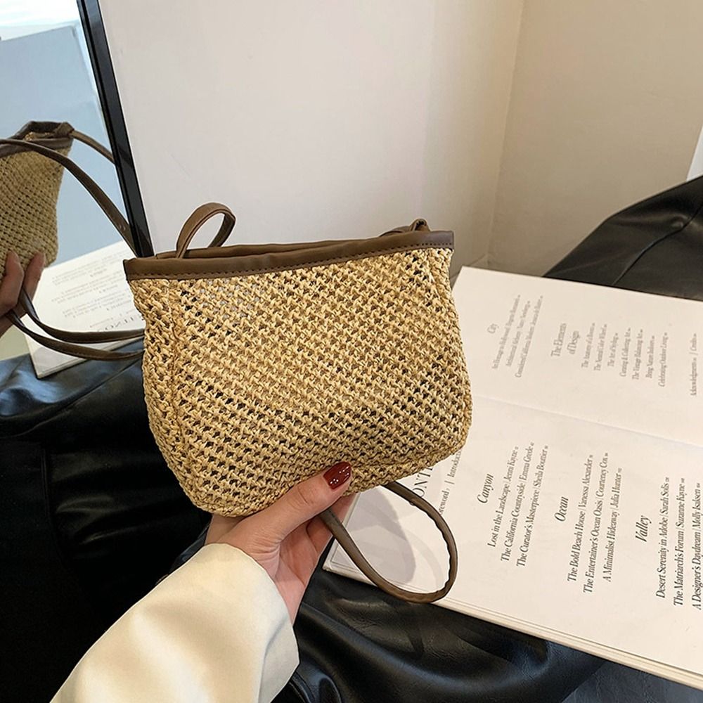 Casual Pu Leather Raffia Bag B - Women'S Raffia Bags ulasan dan harga
