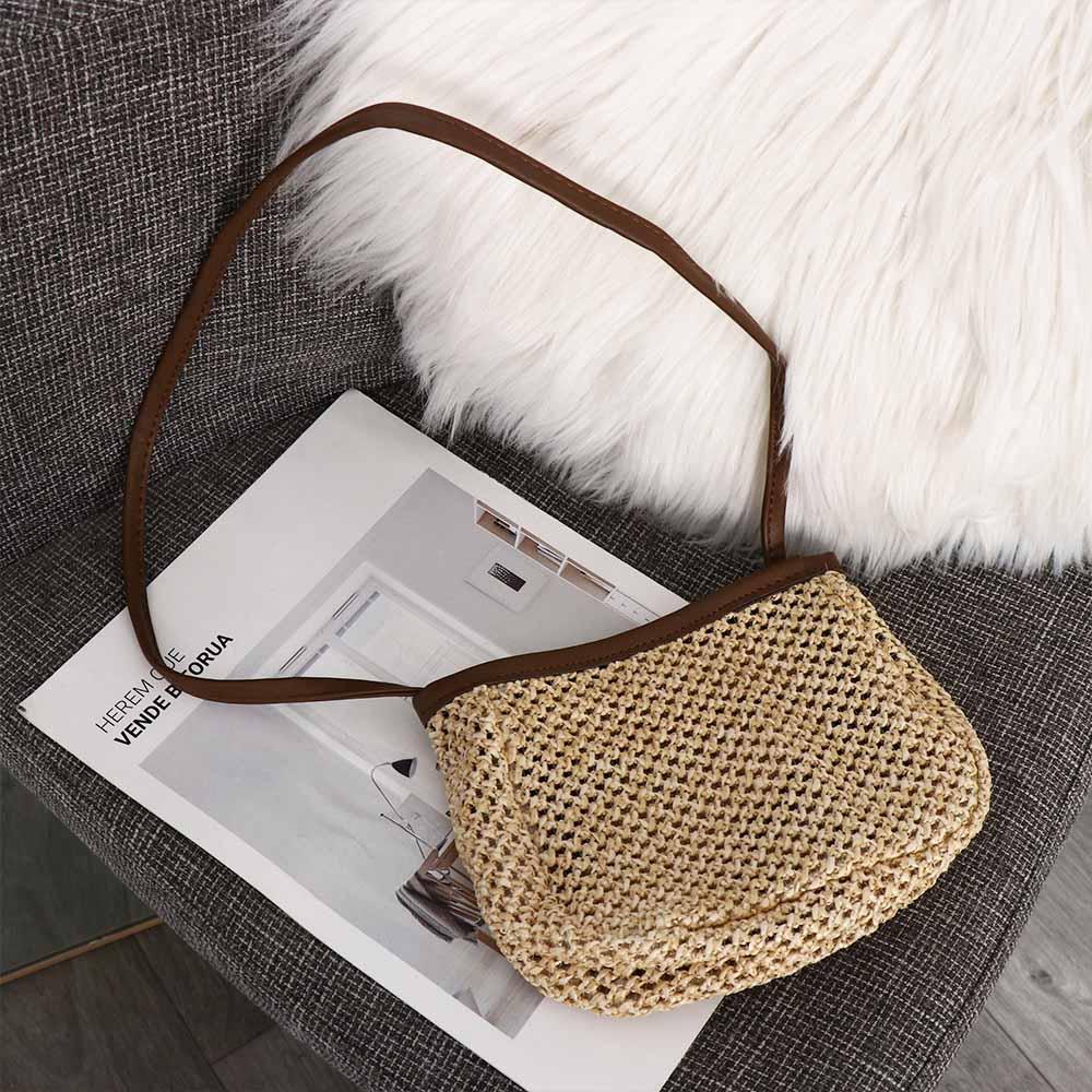 Casual Pu Leather Raffia Bag B - Women'S Raffia Bags ulasan dan harga