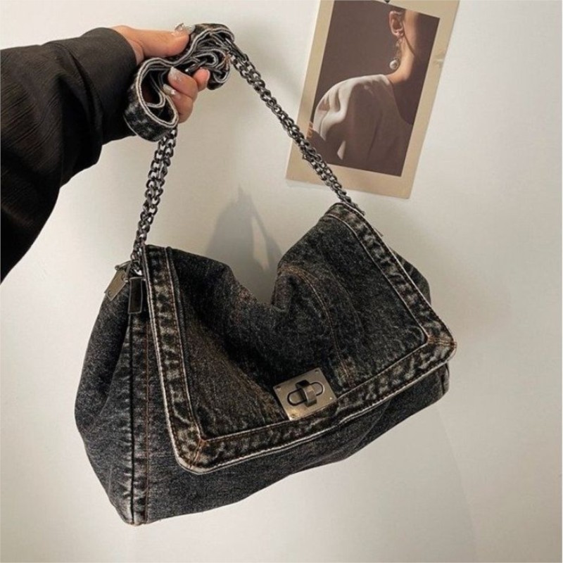 Harajuku Style Vintage Denim T - Women Bags Jeans ulasan dan harga
