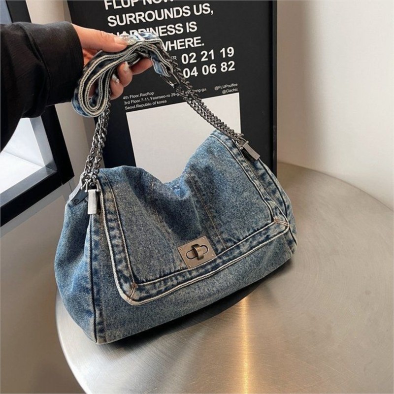 Harajuku Style Vintage Denim T - Women Bags Jeans ulasan dan harga