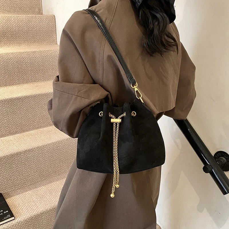 Soft Solid Faux Suede Simple C - Women Bags Zara ulasan dan harga