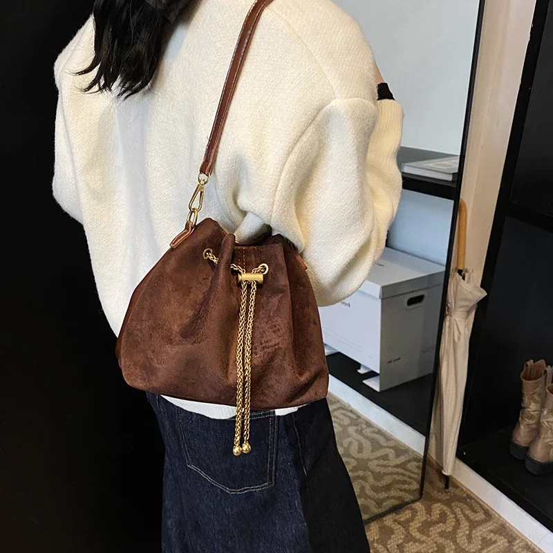 Soft Solid Faux Suede Simple C - Women Bags Zara ulasan dan harga