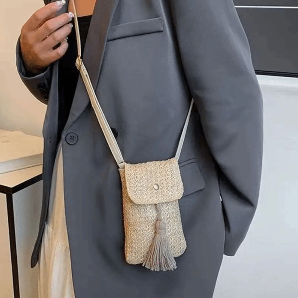 Portable Weaving Straw Woven H - Women Bags Handmade ulasan dan harga
