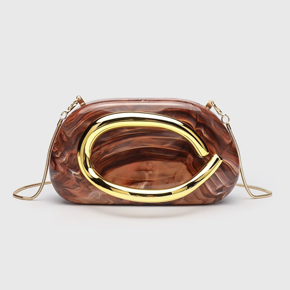 Women Acrylic Metal Handle Han - Women Handheld Bags ulasan dan harga