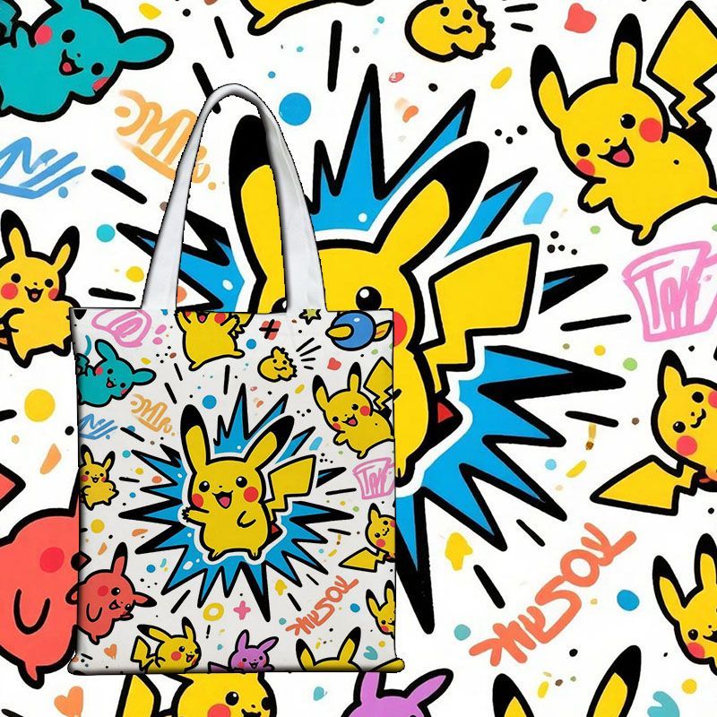 Pokémon Cute Canvas Bag Canvas - Shopper Tote Canvas ulasan dan harga