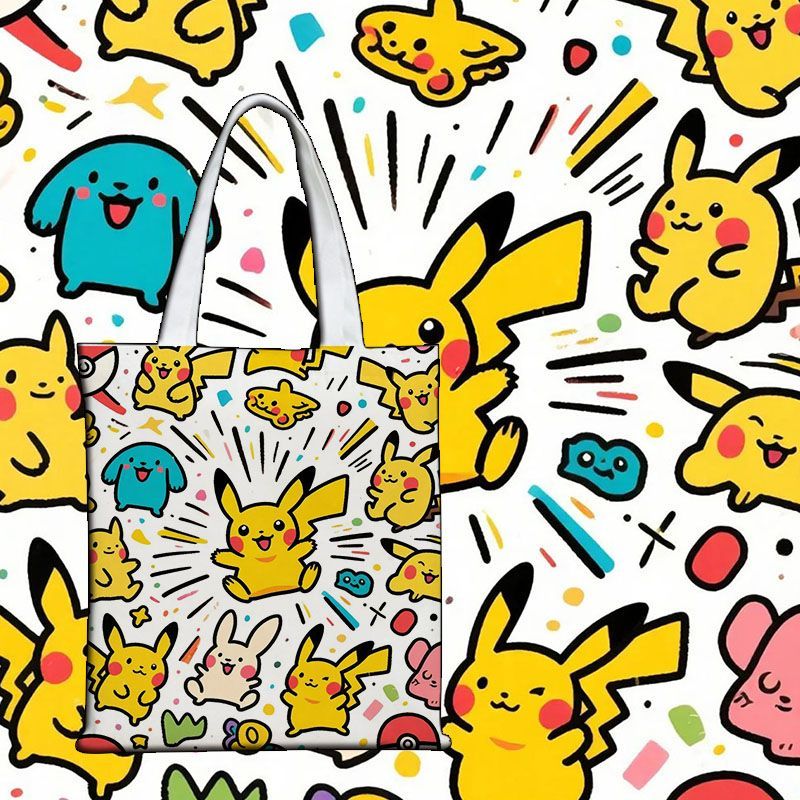 Pokémon Cute Canvas Bag Canvas - Shopper Tote Canvas ulasan dan harga