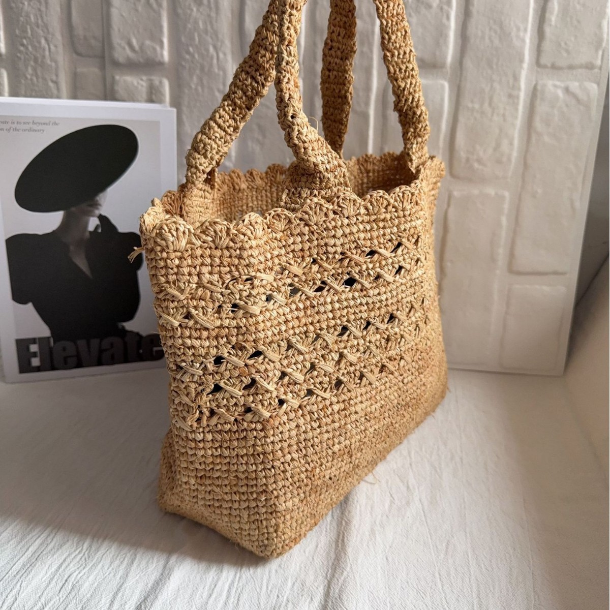 Sunmmer Raffia Straw Bag Hollo - Women'S Raffia Bags ulasan dan harga