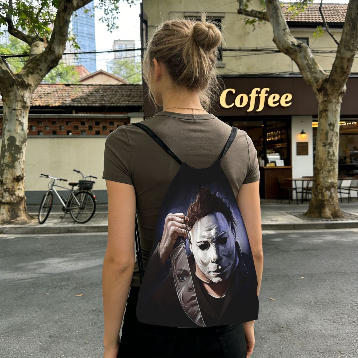 Michael Myers Drawstring Backp - Women Bags Myer ulasan dan harga