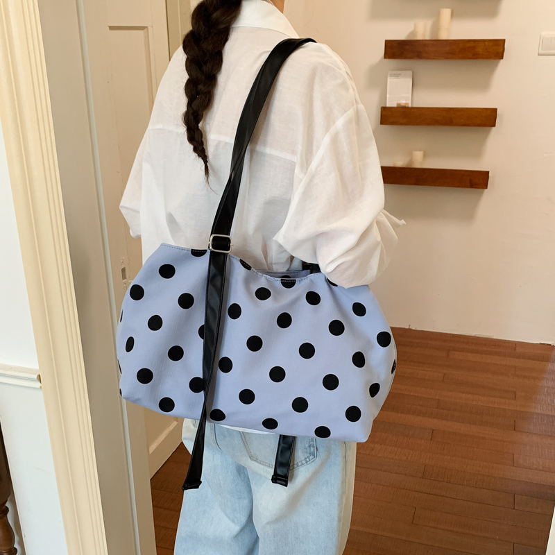 Multi-layer Canvas Polka Dot T - Women Handheld Bags ulasan dan harga