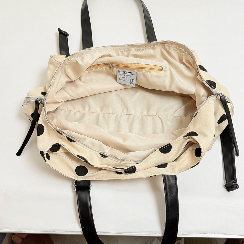 Multi-layer Canvas Polka Dot T - Women Handheld Bags ulasan dan harga