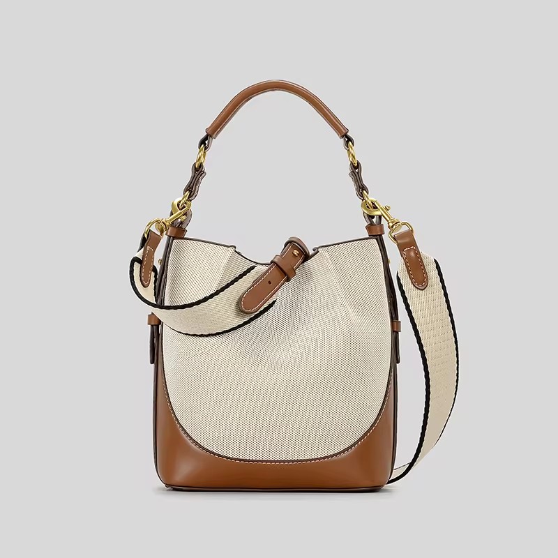 Fashion Panelled Canvas Bucket - Women Bags Zara ulasan dan harga