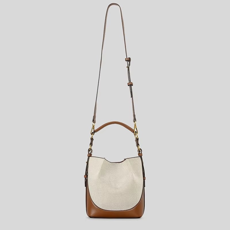 Fashion Panelled Canvas Bucket - Women Bags Zara ulasan dan harga