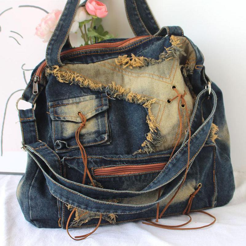 Y2k Wasteland Stray Retro  Den - Women Bags Jeans ulasan dan harga